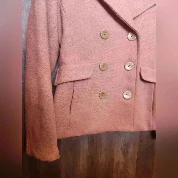 Nili Lotan Handwoven 100% Wool Pink Button Up Blazer Women’s Size 4 - Picture 2 of 15